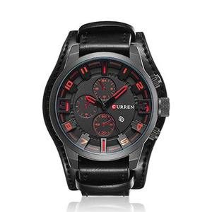 Montres pour hommes, montre-bracelet de Sport en cuir décontracté <span class=keywords><strong>12</strong></span> heures calendrier lumineux Hip Hop montre de luxe relogio montre-bracelet pour hommes 8225 - Product Image 4