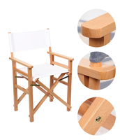 2024 Feistel télescope pliant maquillage télescopique Artis chaise de réalisateur en bois massif chaise de Camping pliante