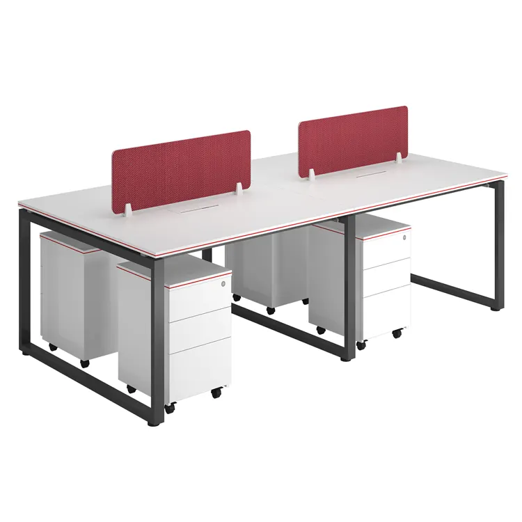Greatway Modern Manager Desk New Design Office Desk with Wheels Office White Novelty Metal Style Surface Electrostatic Packing