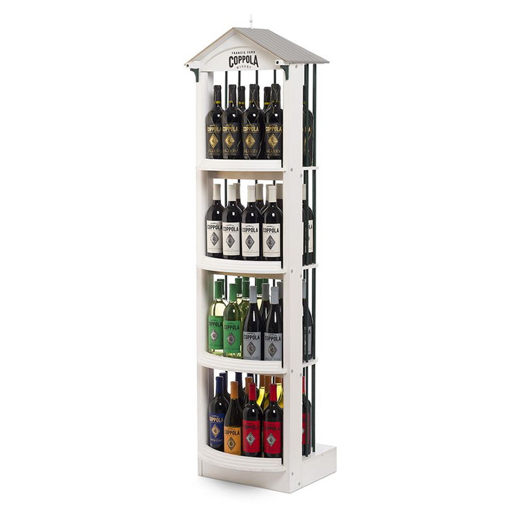 Customized Pretty Design Plywood Display Rack for Store Wooden Wine Display Stand 3 Tier Wood Display Stand — view 3