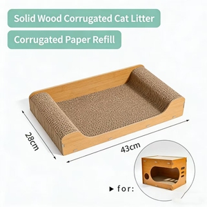 New Luxury Fashion Dog and <b>Cat</b> <b>Bed</b> Eco-Friendly Natural Wood Portable Pet <b>Bed</b> Outdoor <b>Cat</b> Cave House - Product Image 6