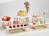 Présentoir de buffet en métal pour desserts, plateau de service froid pour gâteaux et pâtisseries, centre de table pour buffet, présentoir alimentaire, support de service pour pause thé