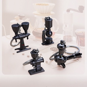 Porte-clés en alliage de zinc, souvenir de café, mini pot à <span class=keywords><strong>moka</strong></span> 3D, moulin à café, pendentif de voiture - Product Image 3