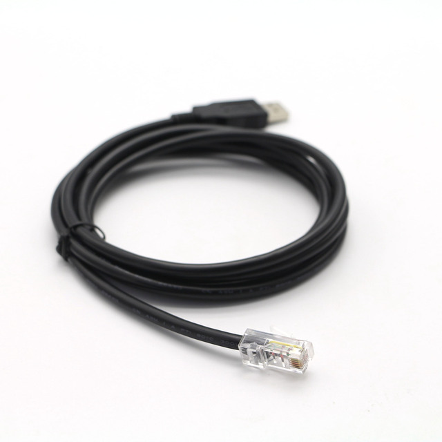 OEM/ODM FT232RL / CH340 Chip USB to RS232 RJ12 6P6C Serial Cable for POS Scale PLC Telephone Router Scanner