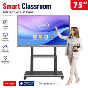 KINGONE OEM Pannello Interattivo Piatto da 55 65 75 85 86 100 110 Pollici, Schermo Multi-Touch, Lavagna Digitale Intelligente per l'Istruzione - Product Image 1