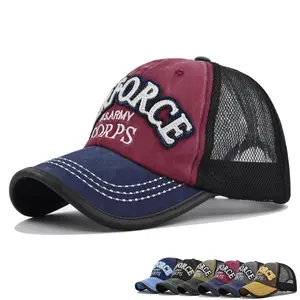 Adult Fashion Cap Men Bone Casquette Hip Hop Casual Gorra Adjustable Washed Stitching Old Trucker Hat