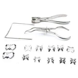 Dental rubber dam kit clamps set