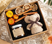 Bougie artisanale en cire de soja de haute qualité, pot en verre, lumière jaune, décoration de maison de luxe personnalisée, coffret cadeau