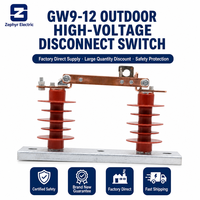 Sectionneur extérieur 12 kV 630 A GW9-12 HGW9, isolateur manuel de type porcelaine pour l'isolation des transformateurs et des lignes