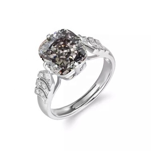 Squisito taglio di ghiaccio tritato <span class=keywords><strong>Micro</strong></span> pavé laboratorio zircone anello nobile platino placcatura anelli per donne di tendenza per la festa nuziale gioielli per la festa nuziale - Product Image 6