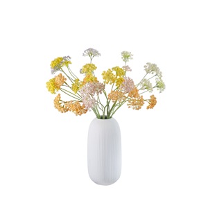 Bouquet de fleurs artificielles CallaFloral blanc, rose, jaune, orange, violet, vase moderne pour table, décoration de mariage - Product Image 5