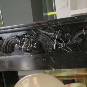 बोटन पत्थर कृत्रिम पत्थर का काला मार्किना सस्ते फायरप्लेस मैटल पत्थर संगमरमर का फिस्थान - Product Image 3