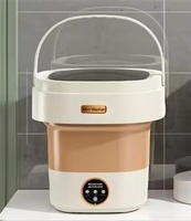 Mini Lave-linge Amélioré avec Panier Essoreur et Fonction de Pliage pour Sous-vêtements