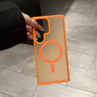 Funda Magnética Delgada Antigolpes para Samsung S23 S24 S25 S26 Ultra, Carcasa Trasera Mate Translúcida con Imán para Samsung A56