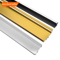Toco Morden – poignée en forme de L pour armoire de cuisine, outils, meubles en métal moleté, argent, noir, poignée de porte, 224mm