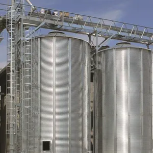 Silo de grano de 1500 toneladas de acero galvanizado, silos montados