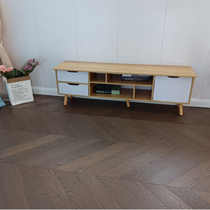 Parquet en bois d'ingénierie AVANTIMORA antidérapant brillant, grade AB, 16 mm, multicouche, chêne blanc européen, chevron ondulé, pour salon - Product Image 2