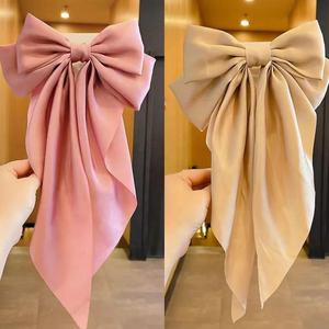 กิ๊บติดผมรูปโบว์ผีเสื้อสีพื้นขนาดใหญ่พิเศษ XXL สไตล์เกาหลี <span class=keywords><strong>น่า</strong></span><span class=keywords><strong>รัก</strong></span> หวาน พร้อมพู่ห้อย<span class=keywords><strong>ยาว</strong></span> - Product Image 6