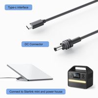 Venta al por mayor 100W Pd Usb Tipo-c Mini Starlink Cable 2M Cable de alimentación de carga impermeable para computadora impresora Android