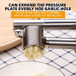Hot-selling Durable Aluminum Alloy <b>Garlic</b> Press Ginger Crusher Manual Ginger <b>Chopper</b> Herb & Spice Tool Light Vibration Surface - Product Image 3