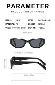 2026年新作 レディース サングラス シェード ファッション キャットアイ 個性派 カスタムロゴ レトロサングラス - Product Image 6