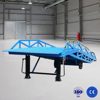 Mobile Laderampe Verstellbare Hydraulische Rutschfeste Entladerampe für Kleine Lagerhallen Tragbare Rampe für Containerbeladung