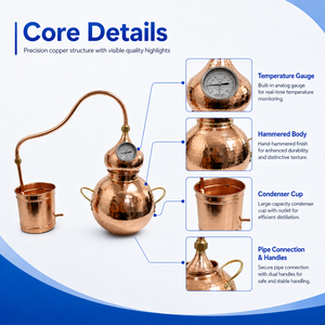 <span class=keywords><strong>Alambic</strong></span> de distillation d'alcool multi-capacité Towin, chaudière en cuivre pour la production de spiritueux, équipement de distillation - Product Image 3