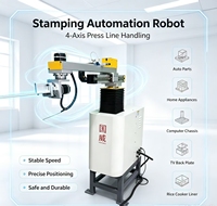 Robot de poinçonnage automatique à quatre axes pour le traitement des cuves de cuiseurs à riz et des coques de friteuses à air
