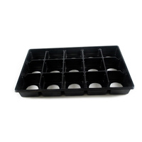Plateau pour pots de fleurs à 15 trous, plateau personnalisé à 15 alvéoles de 4 pouces pour semis