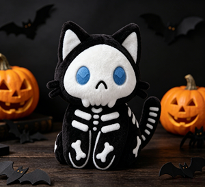 Peluche <span class=keywords><strong>de</strong></span> Gato Esqueleto Personalizado OEM ODM, Lindo y Espeluznante, Regalo <span class=keywords><strong>de</strong></span> Halloween y Día <span class=keywords><strong>de</strong></span> <span class=keywords><strong>Muertos</strong></span>, Venta al por Mayor Directa <span class=keywords><strong>de</strong></span> Fábrica - Product Image 6