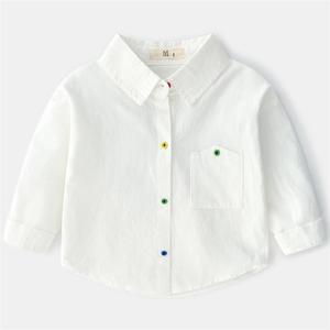 ร้านค้าออนไลน์จีน จำหน่ายเสื้อเชิ้ตเด็กผู้ชายสีขาวเรียบหรูหรา จากซัพพลายเออร์จีน - Product Image 3