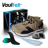 Chaussures de sécurité légères Vaultex pour hommes, anti-écrasement, couleur kaki, pour le travail et la construction, avec EVA