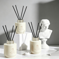 Diffuseur de parfum d'ambiance 150 ml en céramique avec bâtonnets noirs pour chambre, salon, salle de bain, bureau