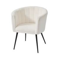 Fauteuil de salon moderne en velours beige pour salon, maison et mobilier, durable pour une utilisation en extérieur