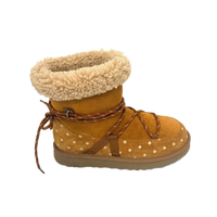 Bottes d'hiver mi-mollet en fourrure à lacets, élégantes, personnalisées en usine, de haute qualité, en daim de vache thermique et doublure en peau de mouton