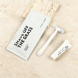 Maquinilla <span class=keywords><strong>de</strong></span> Afeitar Ecológica Portátil Ligera <span class=keywords><strong>de</strong></span> Doble Hoja con Tira Lubricante Desechable Envuelta Individualmente OEM - Product Image 1