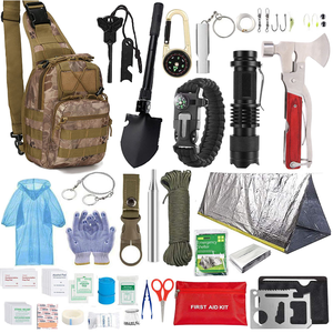 CXXM <span class=keywords><strong>Kit</strong></span> <span class=keywords><strong>de</strong></span> <span class=keywords><strong>survie</strong></span> extérieur pour voyage Camping chasse avec couteau d'urgence costume pelle paille <span class=keywords><strong>Ration</strong></span> sac à dos - Product Image 1