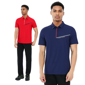 Nouveau polo de golf pour hommes respirant personnalisé deux tons anti-rides polo de bureau à séchage rapide - Product Image 4