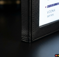 Couverture de menu LED lumineuse A4 rechargeable, livre de menu de restaurant 8,5x11 pouces, logo personnalisé