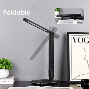 Cargador inalámbrico QI para niños, habitación de estudiantes, cabecera táctil, atenuación continua, lámpara de escritorio para cuidar los ojos con <span class=keywords><strong>pantalla</strong></span> LED - Product Image 5
