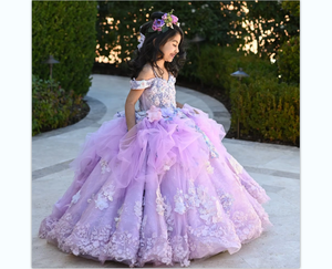 Vestidos <span class=keywords><strong>de</strong></span> Princesa <span class=keywords><strong>para</strong></span> <span class=keywords><strong>Niñas</strong></span> <span class=keywords><strong>de</strong></span> Flores con Hombros al Descubierto <span class=keywords><strong>para</strong></span> <span class=keywords><strong>Fiesta</strong></span> <span class=keywords><strong>de</strong></span> Boda 2024 con Apliques <span class=keywords><strong>de</strong></span> Encaje Floral 3D <span class=keywords><strong>para</strong></span> <span class=keywords><strong>Fiesta</strong></span> <span class=keywords><strong>de</strong></span> Cumpleaños Vestido Infantil - Product Image 5