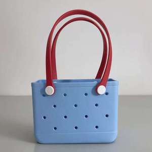 Bolsa <span class=keywords><strong>de</strong></span> Playa Cuadrada Impermeable <span class=keywords><strong>de</strong></span> EVA, Diseño Hueco en Color <span class=keywords><strong>de</strong></span> Contraste, Correa <span class=keywords><strong>de</strong></span> Hombro Extraíble, Gran Capacidad, Estilo Ecológico y Moderno - Product Image 3