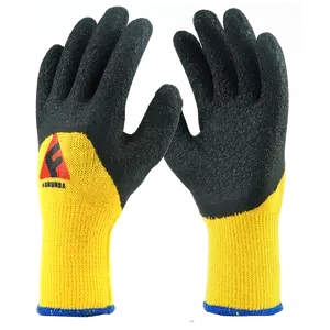 Термостойкие махровые перчатки с теплой подкладкой, латексные перчатки с низкой температурой, морозостойкие, безопасные рабочие перчатки для хранения