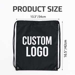 Hot bán không thấm nước Dây Kéo Túi biểu tượng tùy chỉnh Polyester tùy chỉnh ba lô phòng tập thể dục thể thao dây kéo túi với logo - Product Image 2