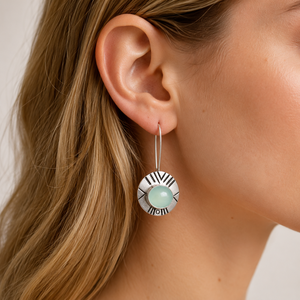 Orecchini Pendenti Verde Acqua per Donne, Stile Vintage Southwest, Accessori per Orecchie da Indossare Quotidianamente - Product Image 2