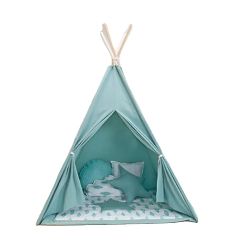 Handgemaakte Tipi Spelen Tent Kids Indoor Outdoor Speelhuis Kinderen Indiase Tipi Tent