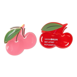 Fermaglio per capelli Cherry da 3,5 cm in acrilico stile frutta per donne e ragazze - Product Image 2
