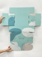 Boîtes d'expédition pliables personnalisées écologiques en carton ondulé pour la décoration intérieure, boîtes imprimées, emballages en gros, boîtes cadeaux personnalisées avec logo