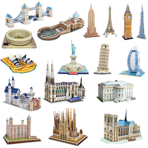 Thế giới nổi tiếng kiến trúc <span class=keywords><strong>3D</strong></span> Câu Đố mô hình 45 phong cách xây dựng xây dựng ghép hình đồ chơi cho trẻ em giấy món quà giáng sinh - Product Image 1