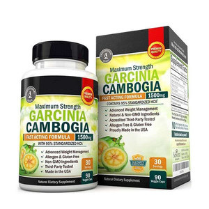 Gélules de Garcinia Cambogia 95% HCA Marque Blanche pour une Perte de Poids Rapide, Supprime l'Appétit, Bloque les <span class=keywords><strong>Glucides</strong></span>, Adulte, 90 Gélules - Product Image 1